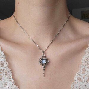 Vintage Antique Romanov blue and silver necklace